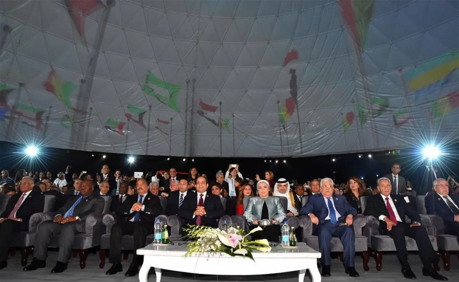 Egyptian President Abdul Fattah al-Sisi attends the inauguration of the World Youth Forum in Sharm El Sheikh, Egypt, on November 5, 2017. (MENA)