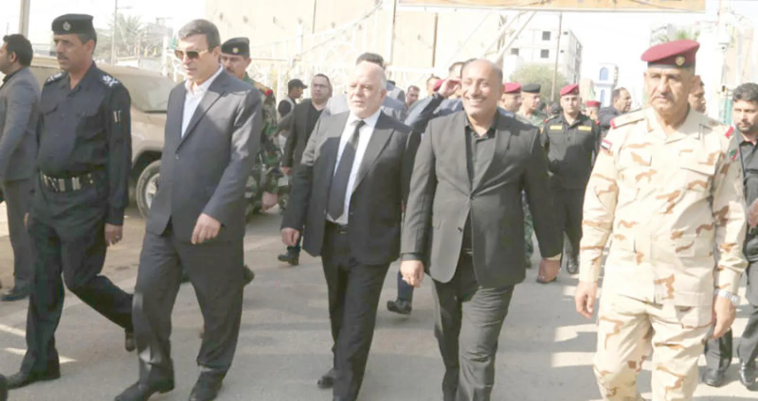 صورة من موقع رئاسة الوزراء العراقية لحيدر العبادي خلال زيارته لكربلاء