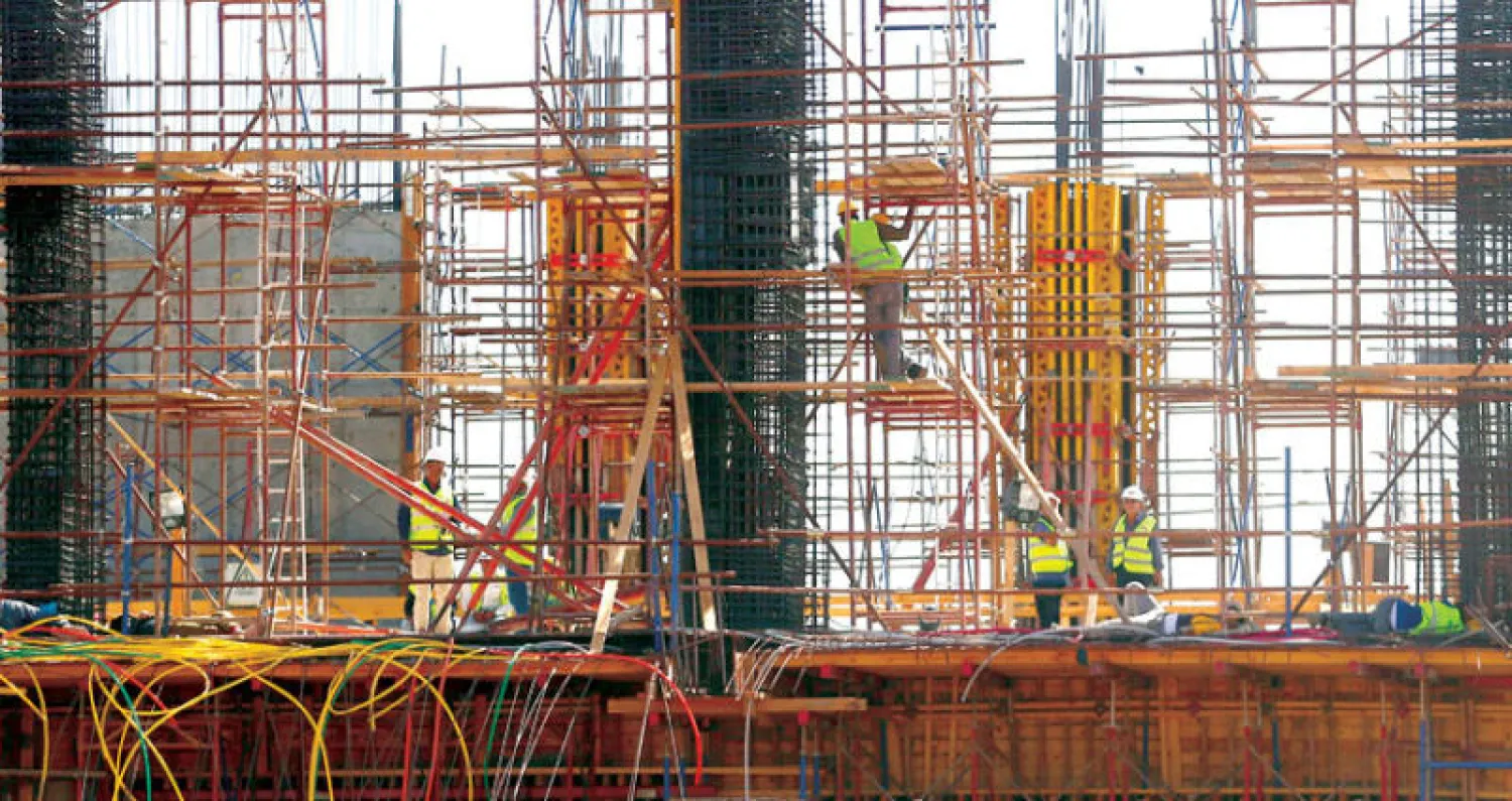 عمليات الإنشاء تجري بوتيرة سريعة في العاصمة الإدارية الجديدة شمال القاهرة (رويترز)