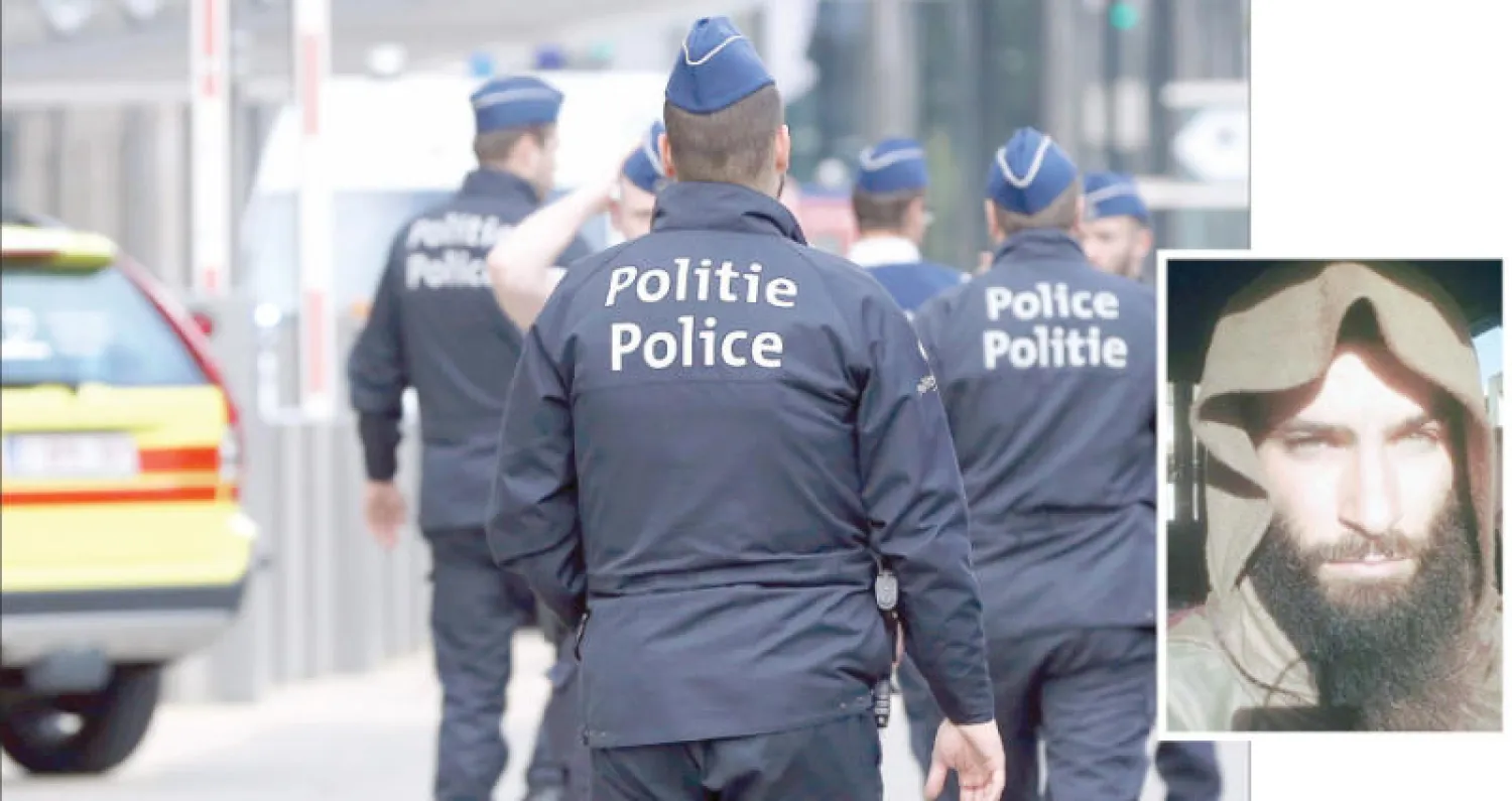 رجال شرطة في العاصمة البلجيكية (غيتي)