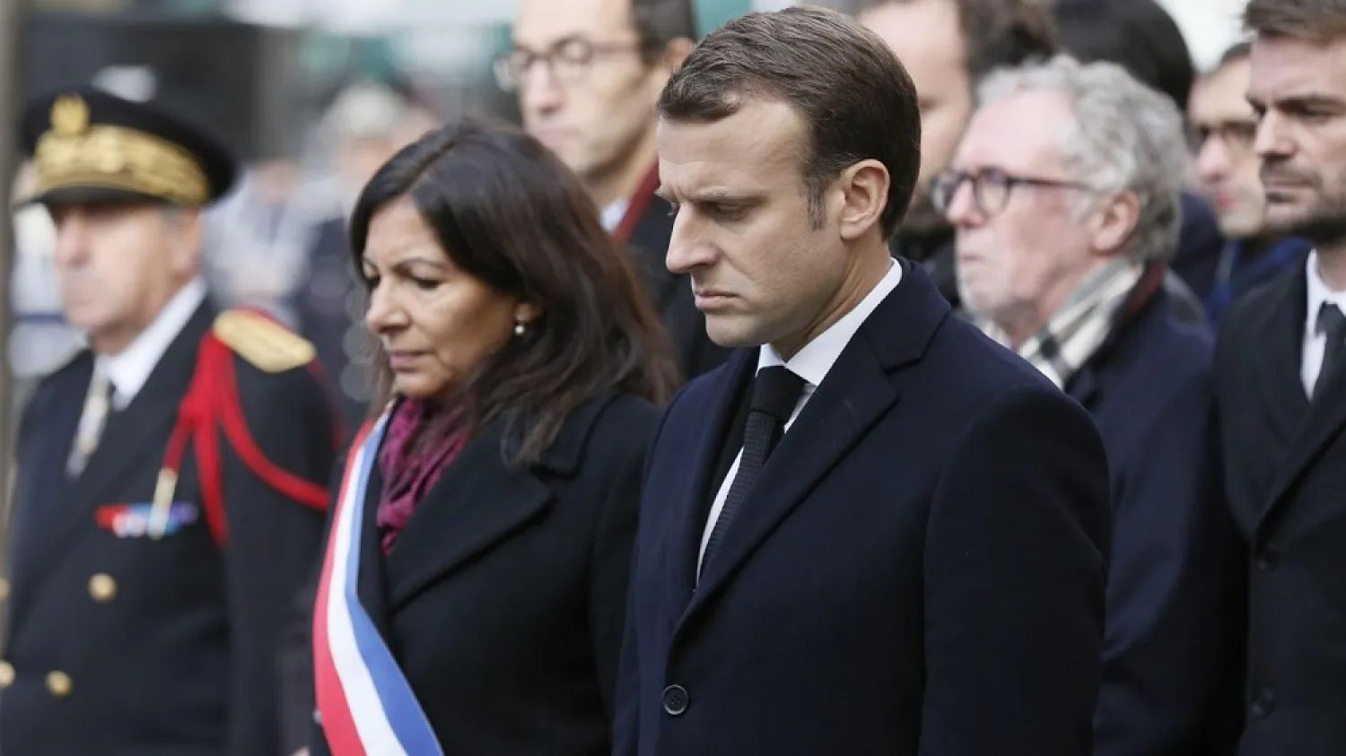 French President Emmanuel Macron led commemorations in honor of the victims of the 2015 Paris terror attacks. (AFP)