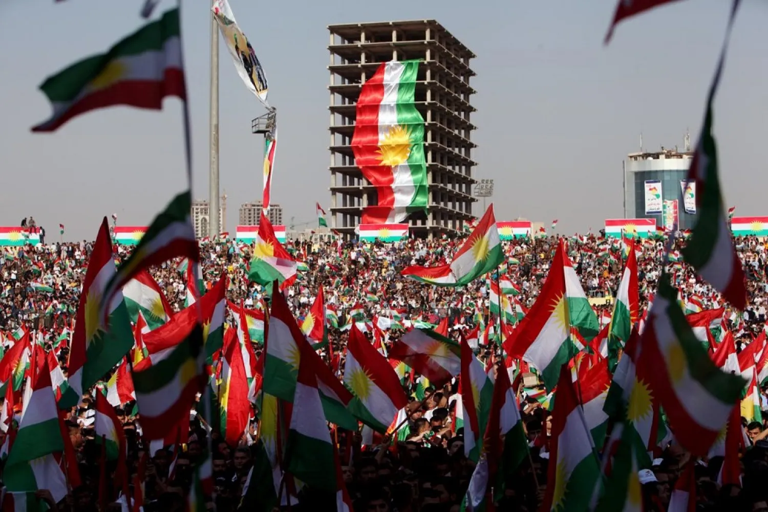 Kurds celebrate to show their support for the September 25 independence referendum in Irbil, Iraq September 22, 2017. (Reuters)