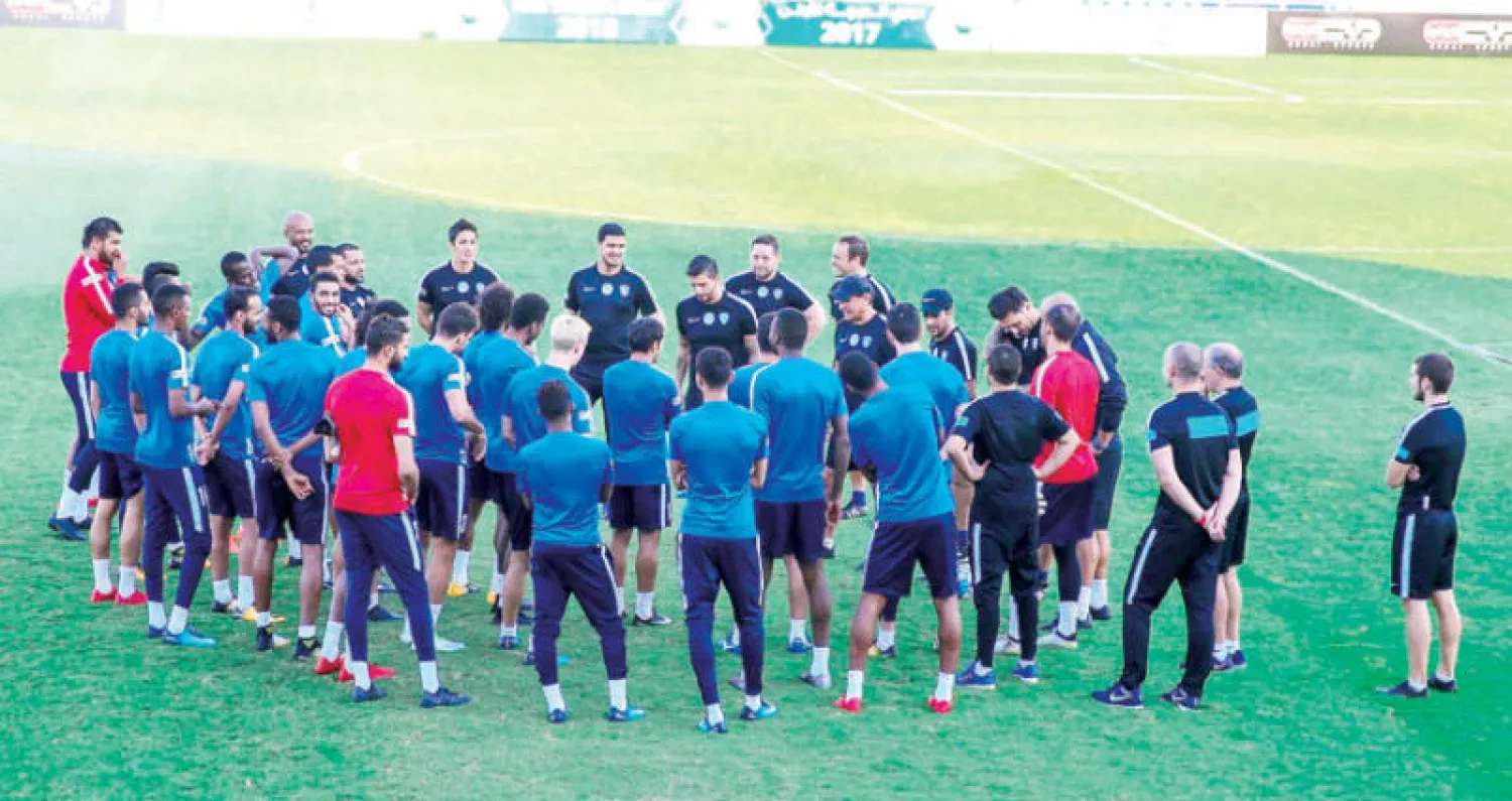 جانب من التدريبات الاخيرة لفريق الهلال («الشرق الأوسط»)