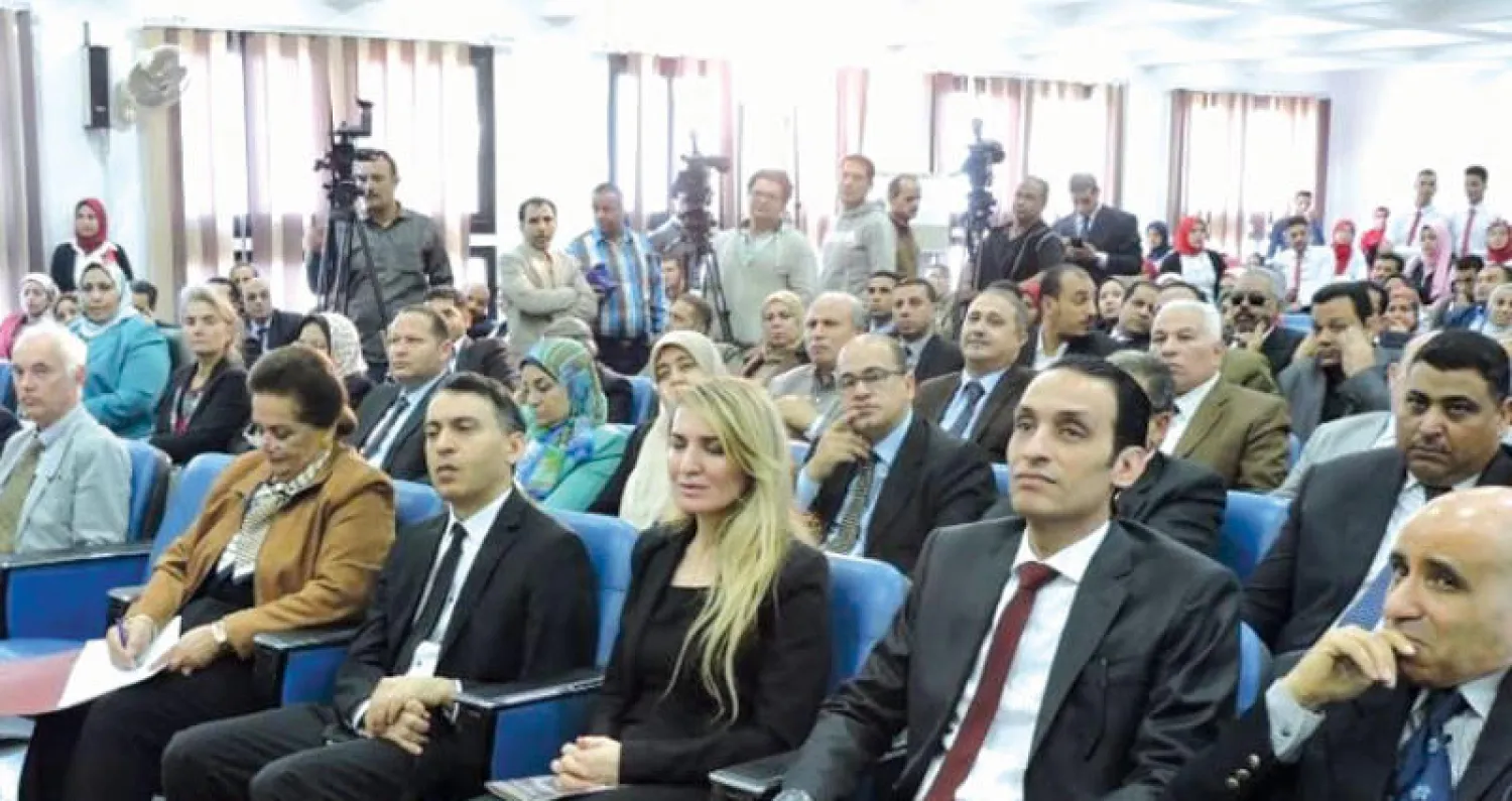 جانب من الاحتفالية في جامعة دمنهور بمحافظة البحيرة