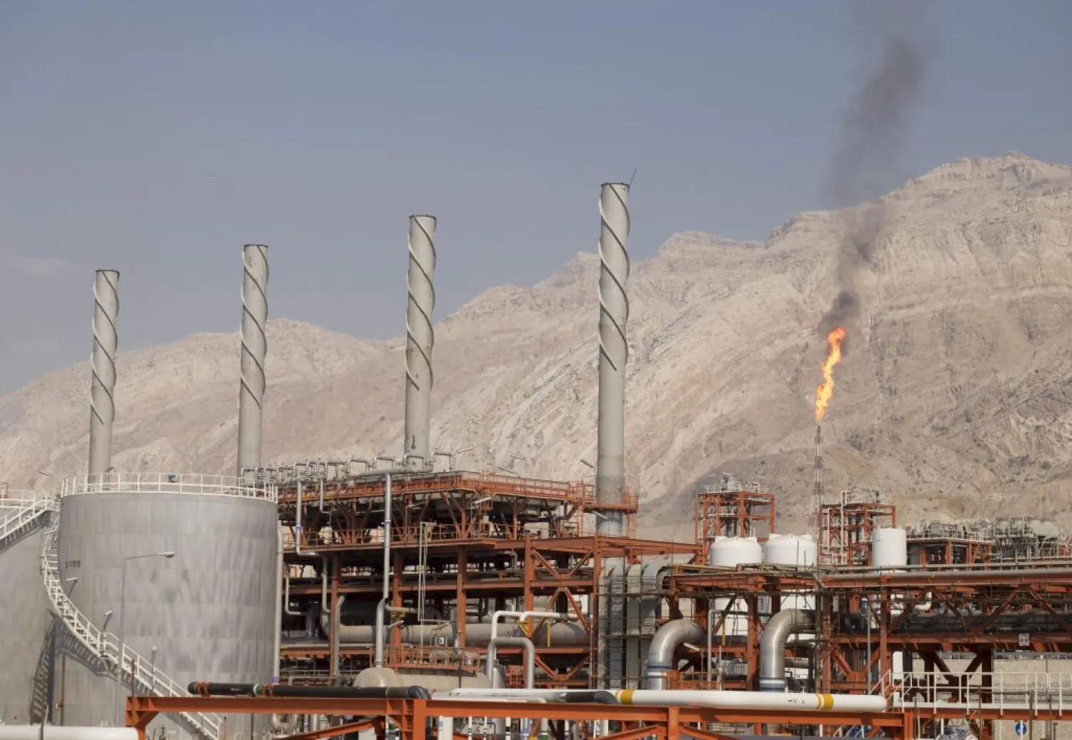 A general view shows a unit of South Pars Gas field in Asalouyeh Seaport, Iran. (Reuters)
