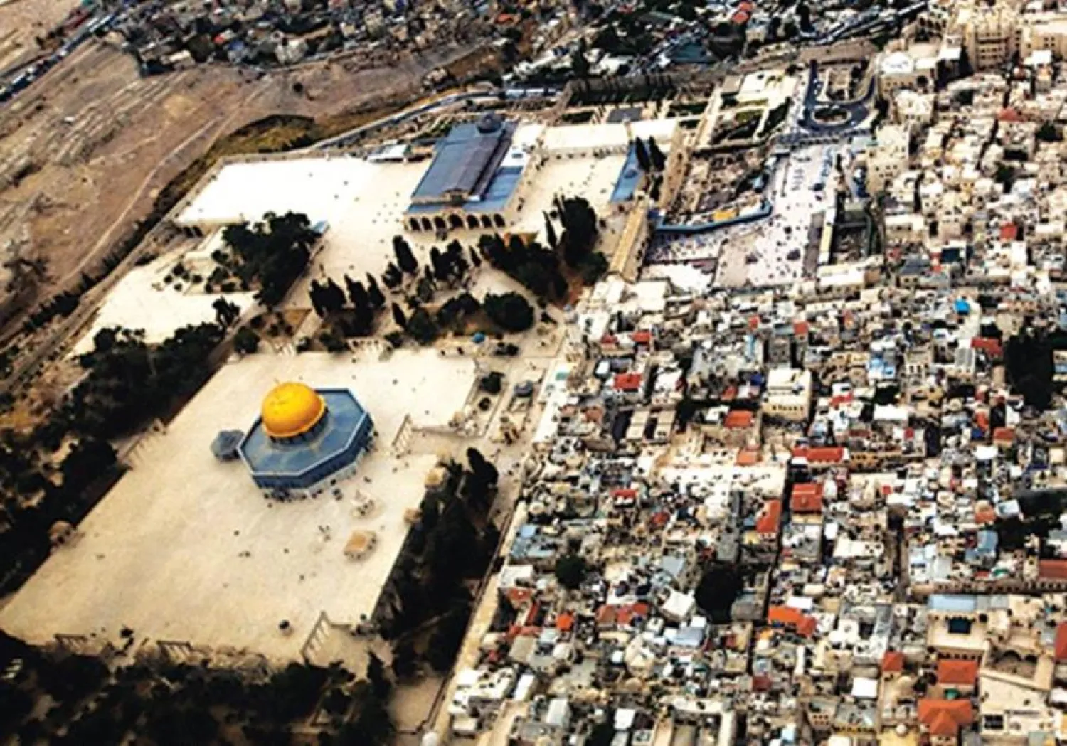 An Aerial view of the Old City of Jerusalem. Reuters
