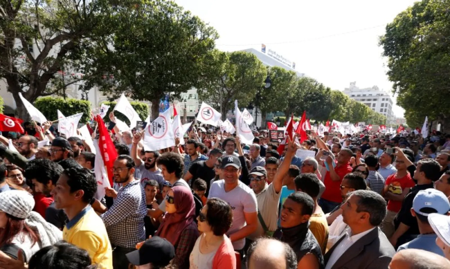 Tunisians protest against corruption in their country in May 2017. (Reuters)