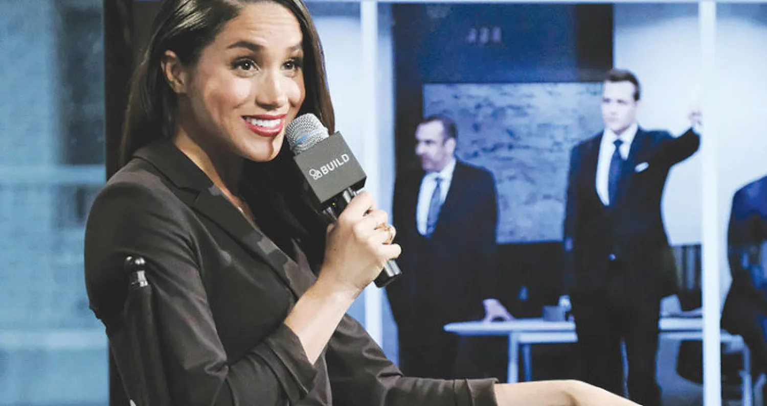 صورة أرشيفية للممثلة ميغان تتحدث عن دورها في برنامج تلفزيوني في نيويورك (إ.ب.أ)