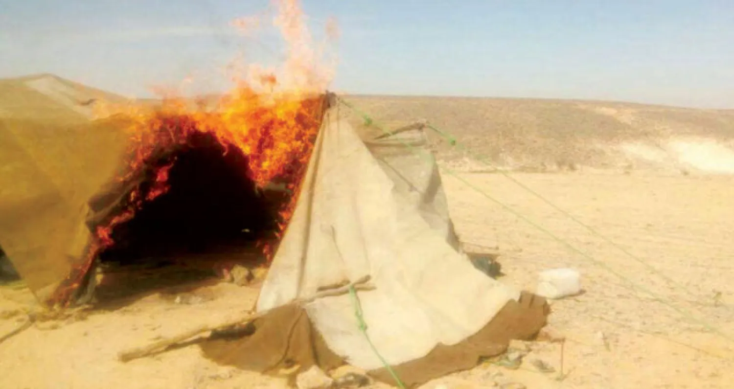 صورة نشرها المتحدث العسكري المصري أمس للمواجهات مع العناصر الإرهابية في سيناء