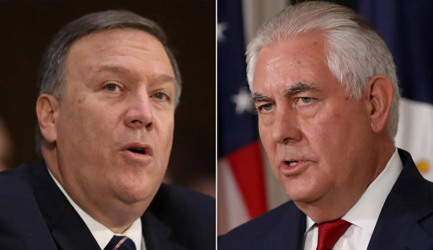 ريكس تيلرسون ومايك بومبيو (غيتي)