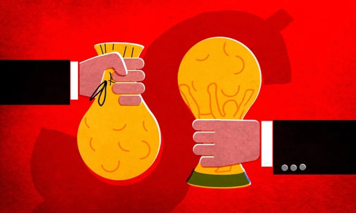  ‘The next three world and European tournaments were set in place by people who have since turned out to be corrupt.’ Illustration: David Humphries
 