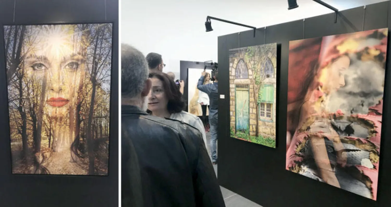 جانب من الصور الفوتوغرافية المعروضة  -  صورة فوتوغرافية من نوع «ميكس آرت» بمعرض «روح واحدة» لسيدة جبرا