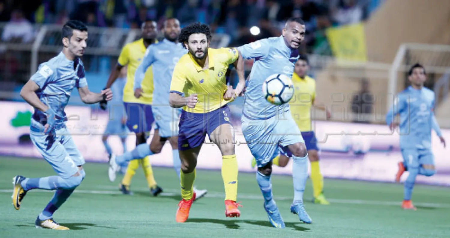 النصر فشل في استثمار فرصة التصدر بعد التعادل مع الباطن (تصوير: عبد العزيز النومان)