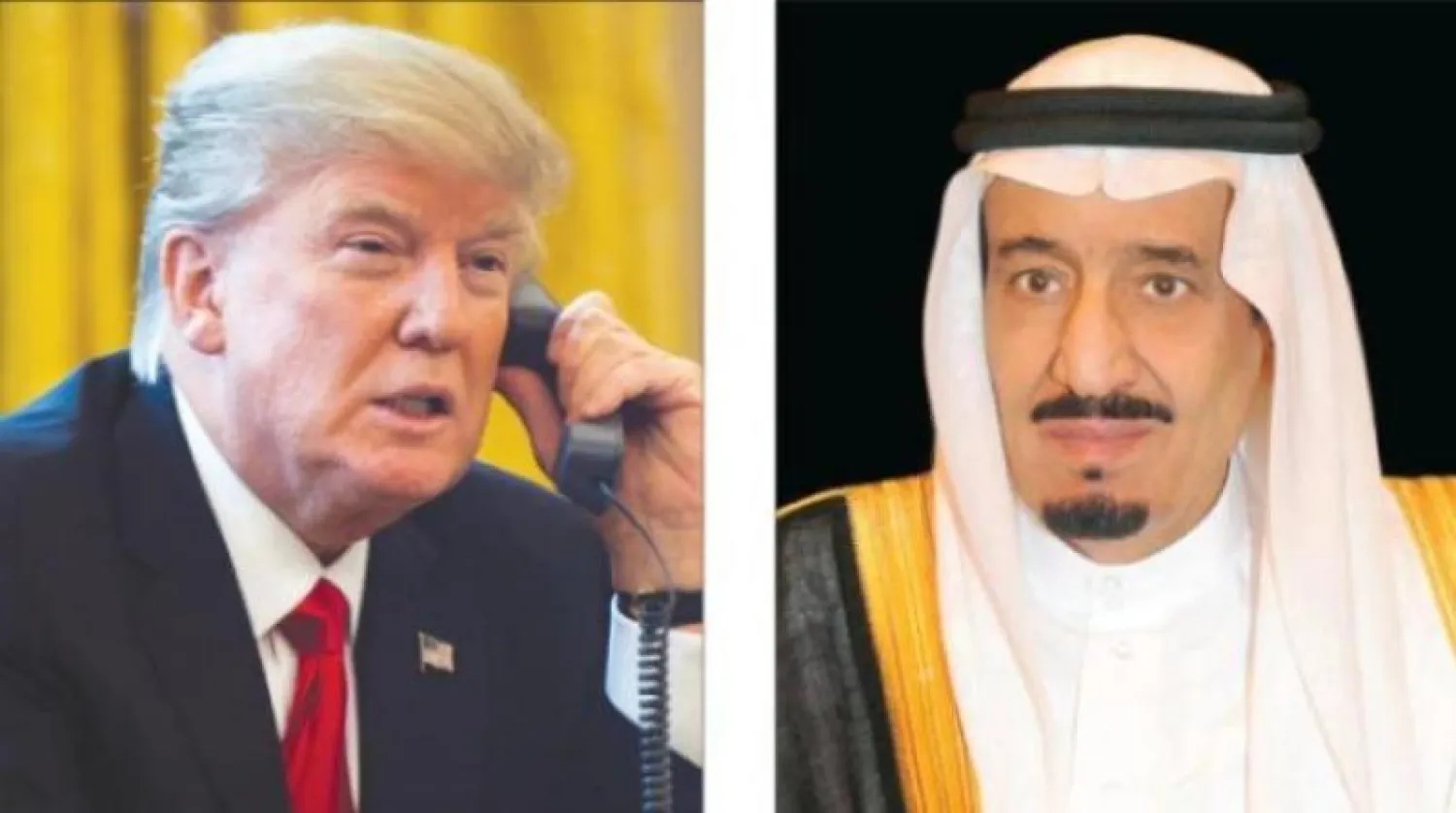 خادم الحرمين الشريفين الملك سلمان بن عبد العزيز والرئيس الأميركي دونالد ترمب («الشرق الأوسط»)