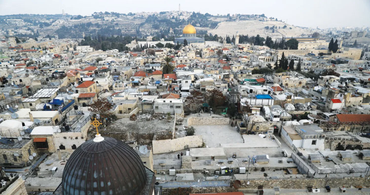منظر عام لمدينة القدس أمس (رويترز)