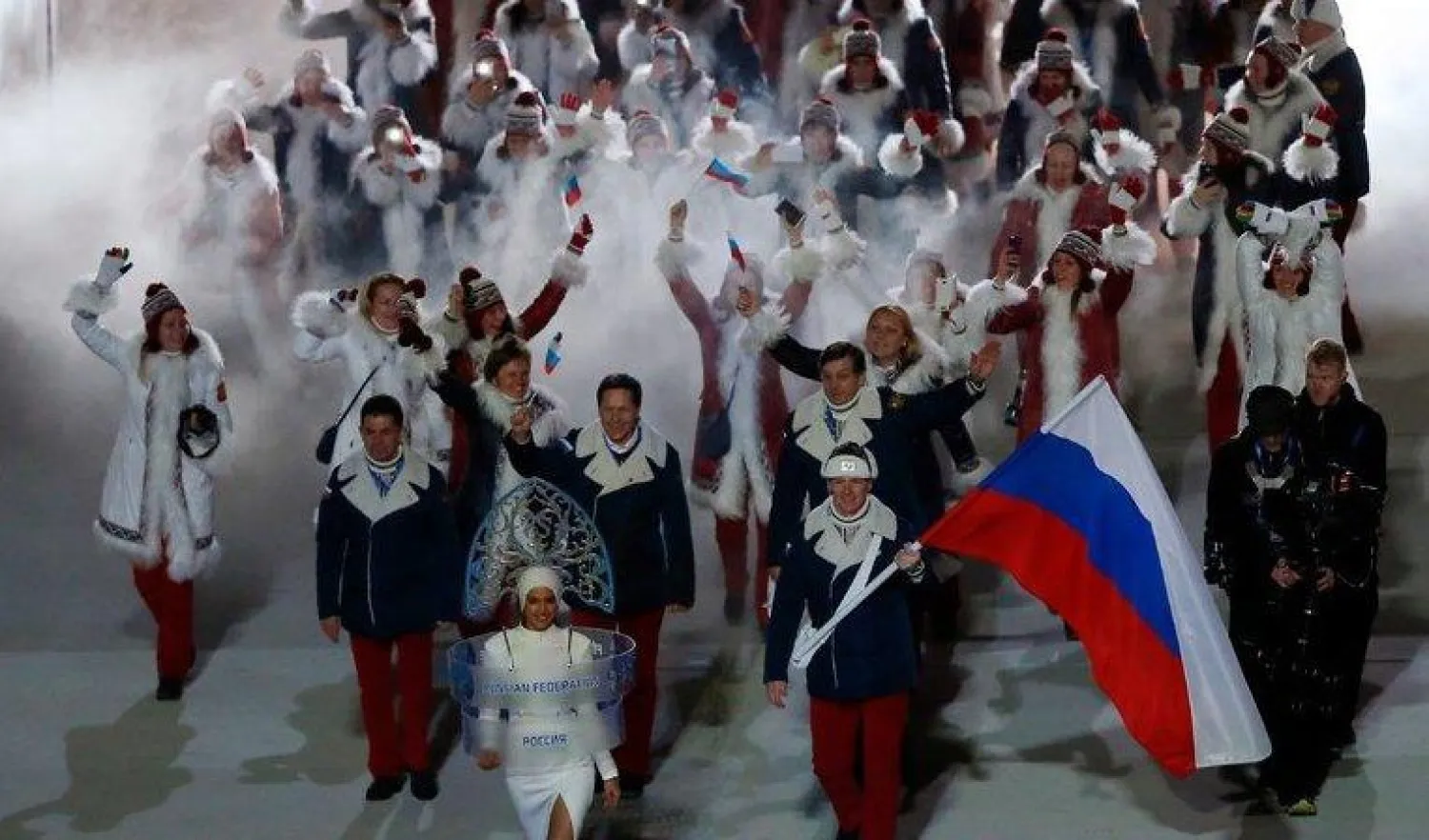 الوفد الروسي خلال مشاركته في أولمبياد 2014                (أ.ف.ب)