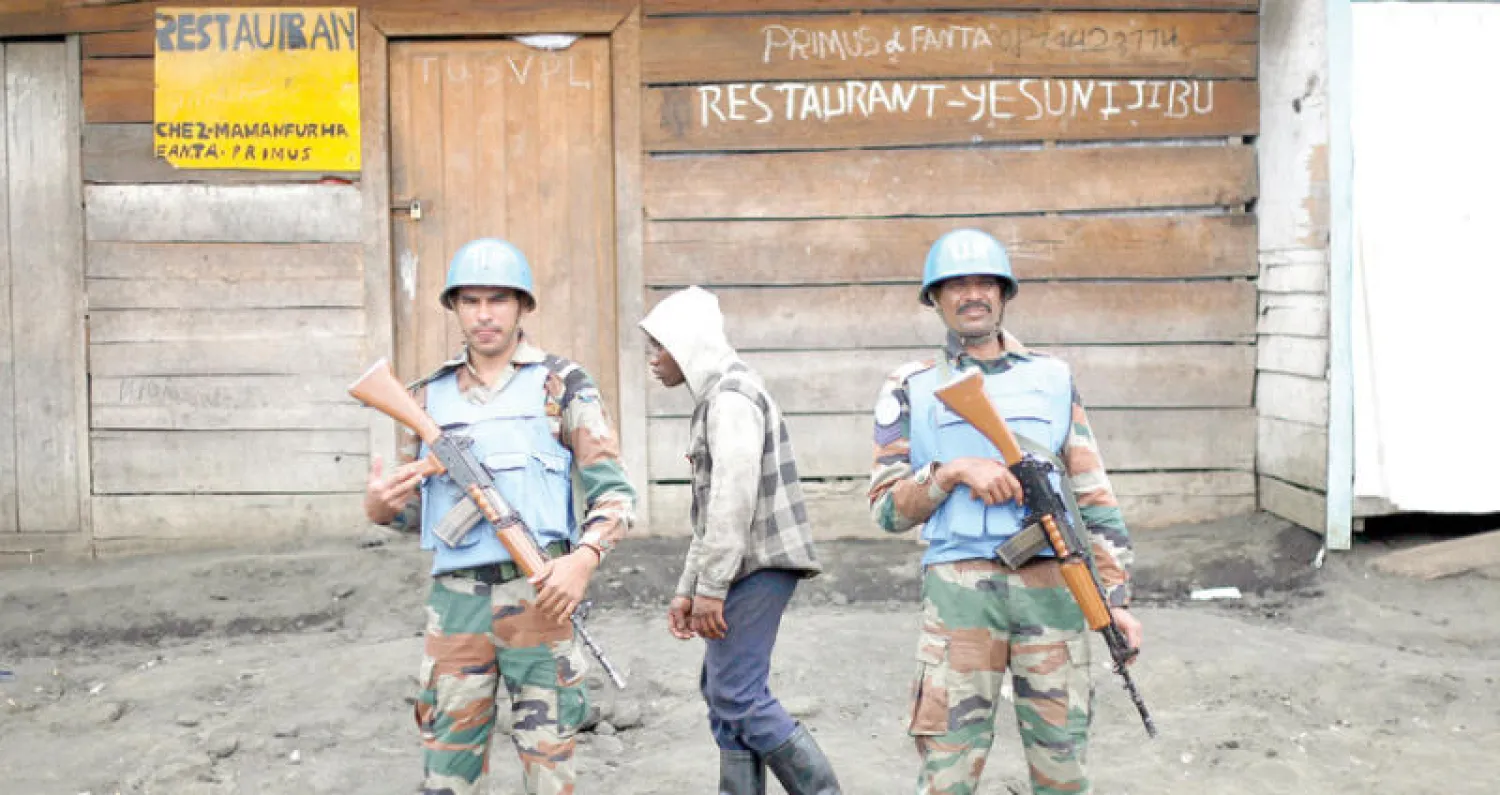 صورة ارشيفة تعود إلى عام 2012 لجندنيين أمميين في الكونغو (أ.ب)