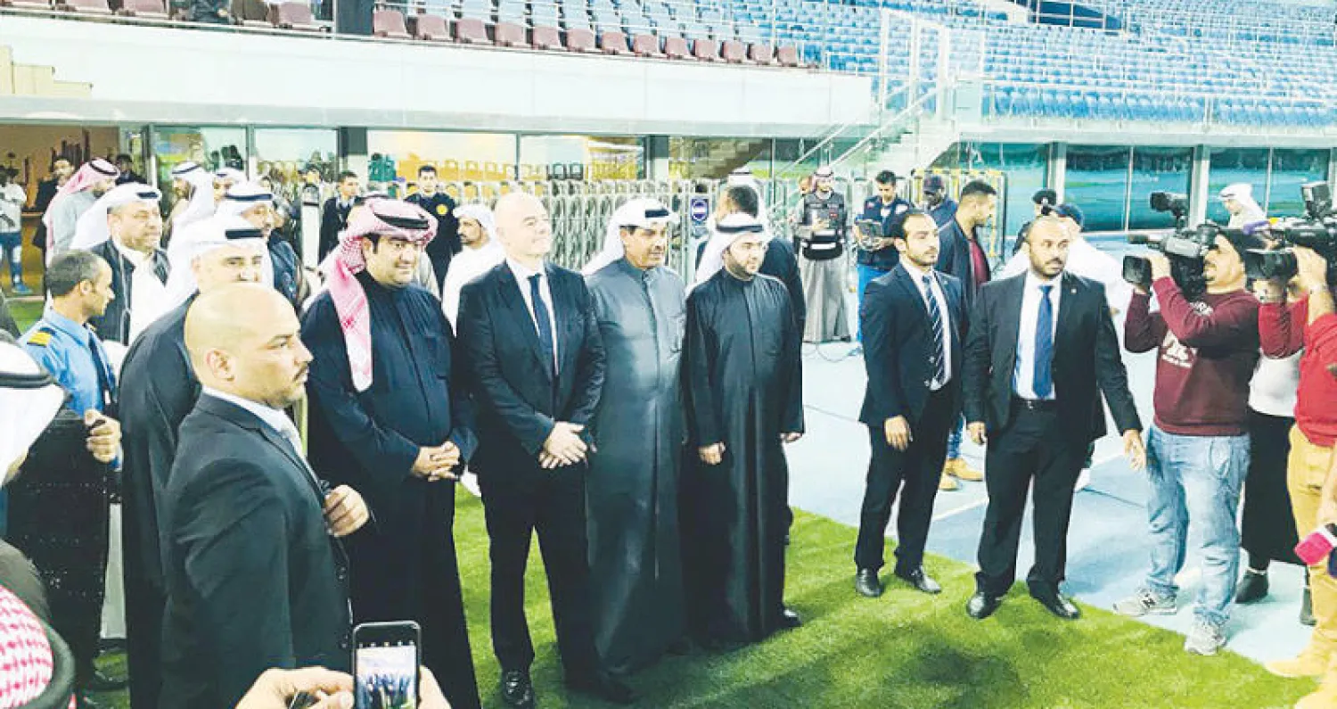 من زيارة إنفانتينو الأخيرة لملعب جابر الدولي بالكويت («الشرق الأوسط»)