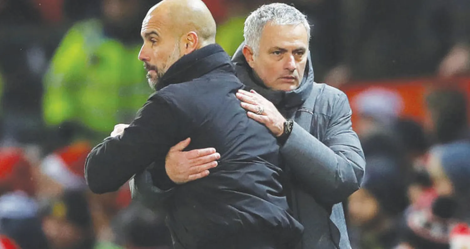 مورينيو هنأ غوارديولا بود قبل وقوع المشادة في غرف الملابس (رويترز)