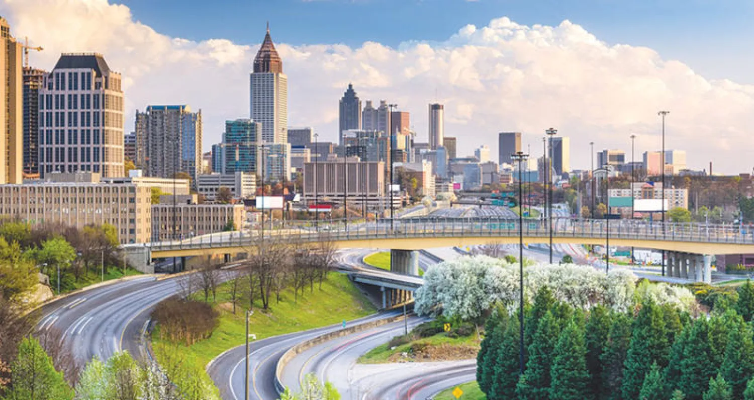 جانب من مدينة أتلانتا الأميركية