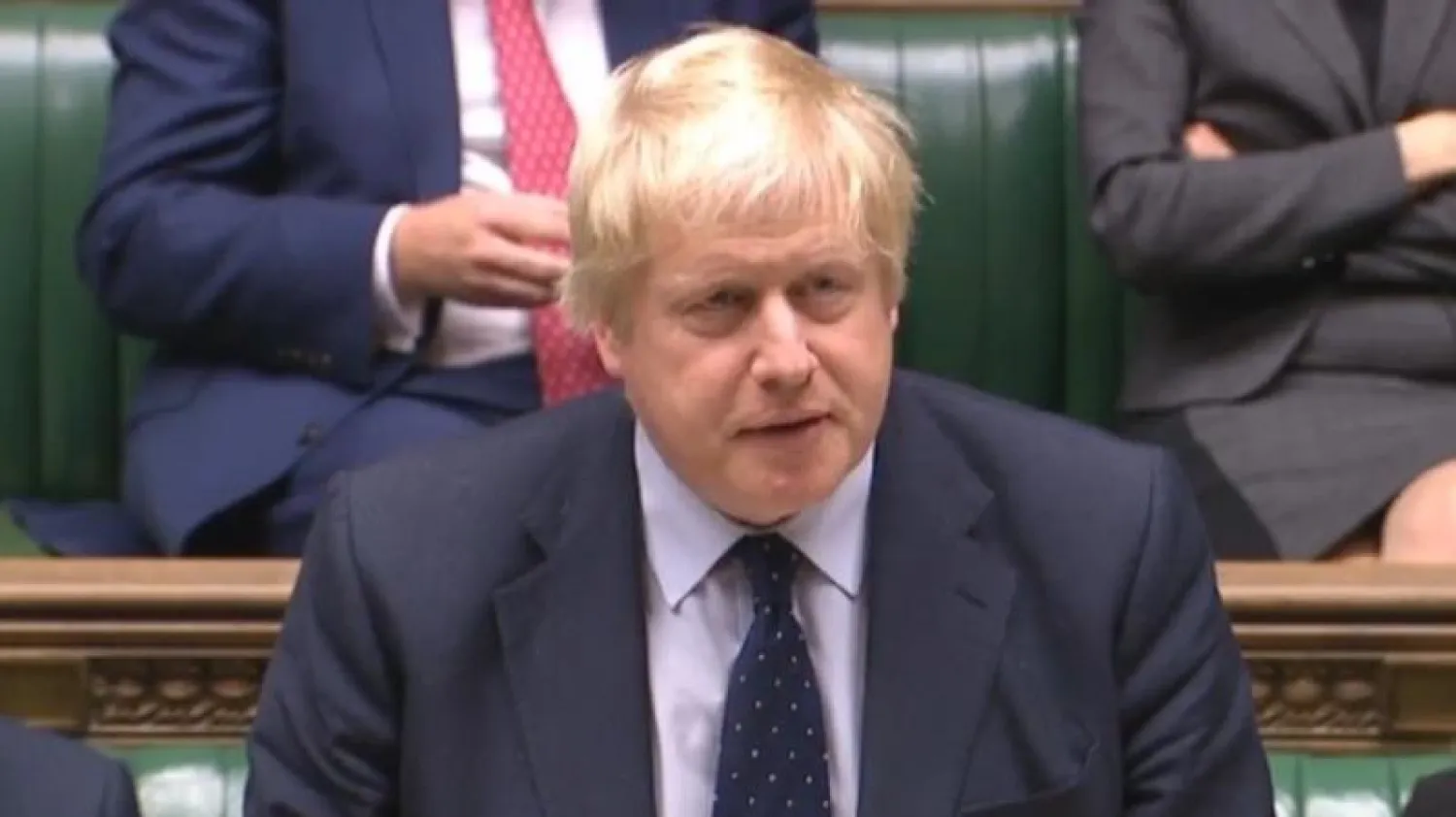الوزير بوريس جونسون‬ أثناء تصريحه أمام البرلمان حول الشرق الأوسط (الخارجية البريطانية)