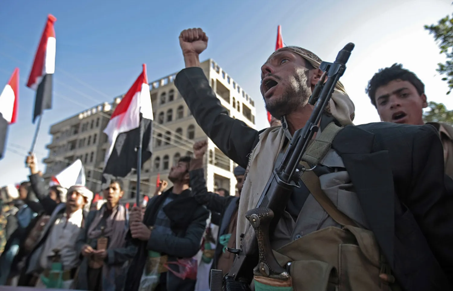 Rally in Sanaa after killing of Yemen's ex-President Ali Abdullah Saleh/ AP Photo-Hani Mohammed
