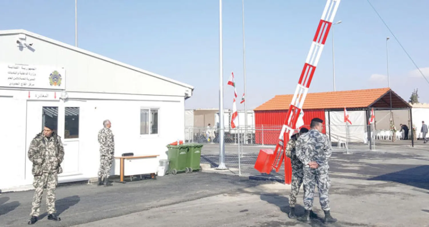 معبر جوسية على الحدود اللبنانية مع سوريا الذي أعيد افتتاحه أمس (أ.ف.ب)