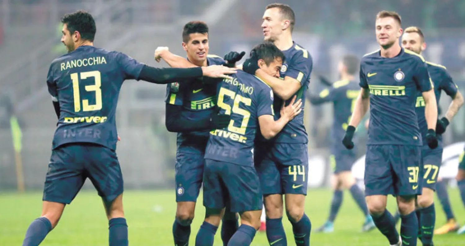 إنتر ميلان تخطى بوردينوني المتواضع في ربع نهائي كأس إيطاليا بصعوبة وتنتظره اليوم مهمة أصعب أمام أودينيزي (أ.ب)