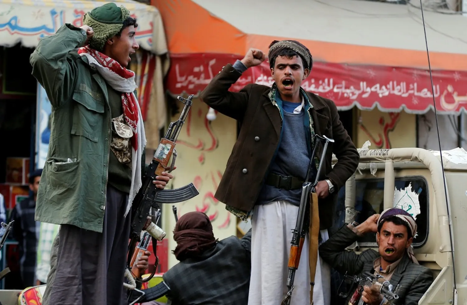 Houthi militants in Yemen. (Reuters)