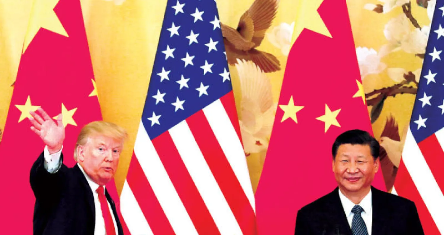 صورة لترمب وشي قبل عقدهما مؤتمرا صحافيا في بكين الشهر الماضي (أ.ب)