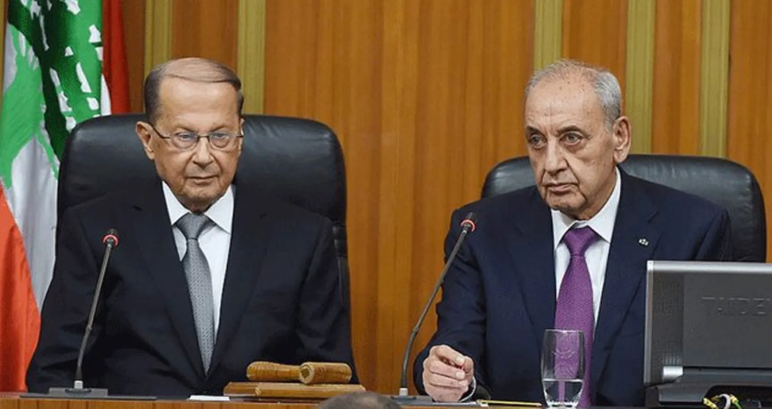 رئيس البرلمان نبيه بري و الرئيس ميشال عون.
