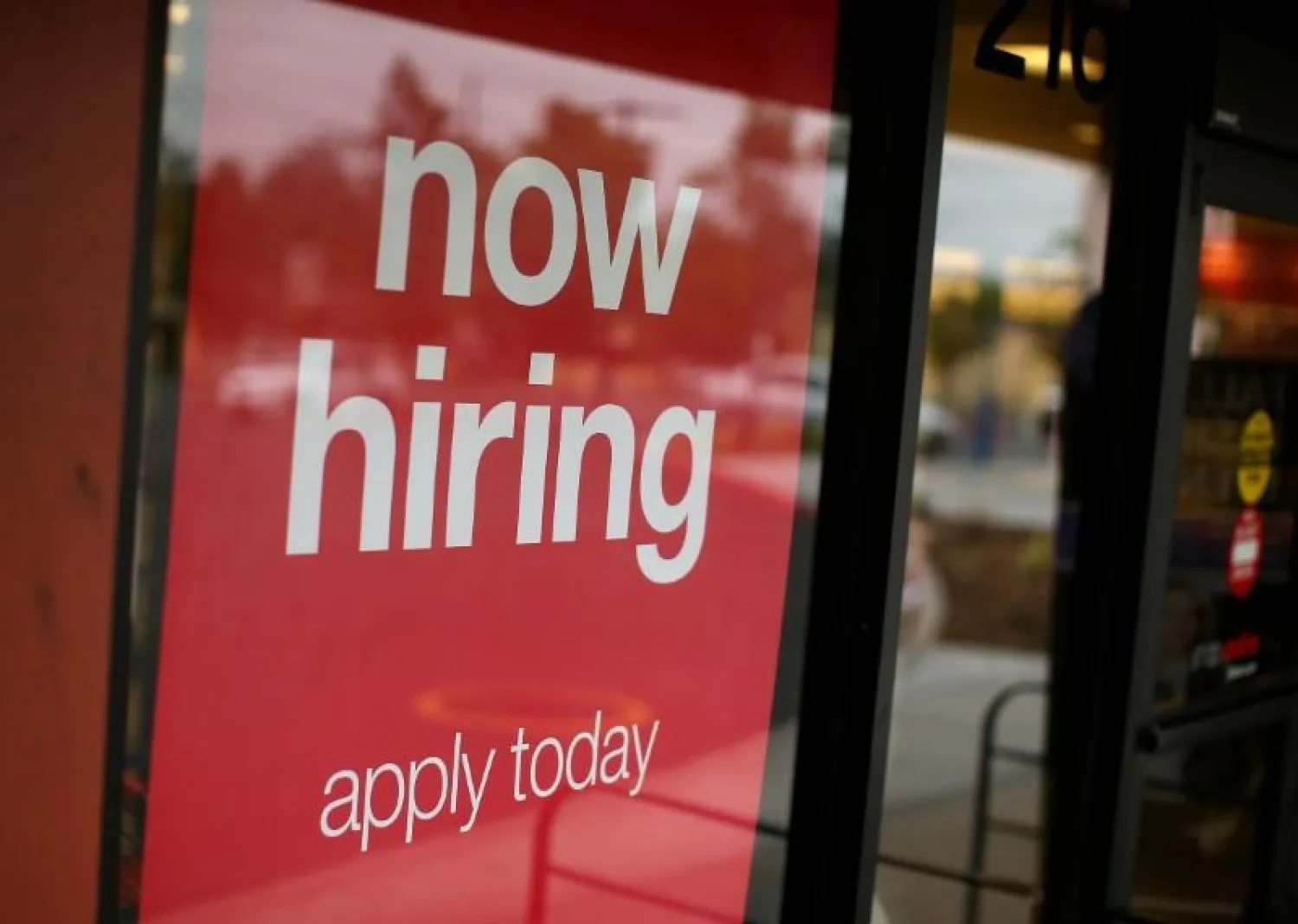  A department store advertises for workers in Encinitas, California, U.S., September 13, 2016. REUTERS/Mike Blake
