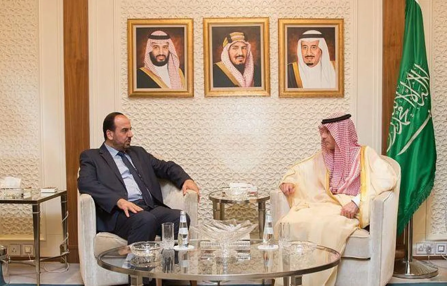 وزير الخارجية السعودي يستقبل رئيس الهيئة التفاوضية للمعارضة السورية (واس)