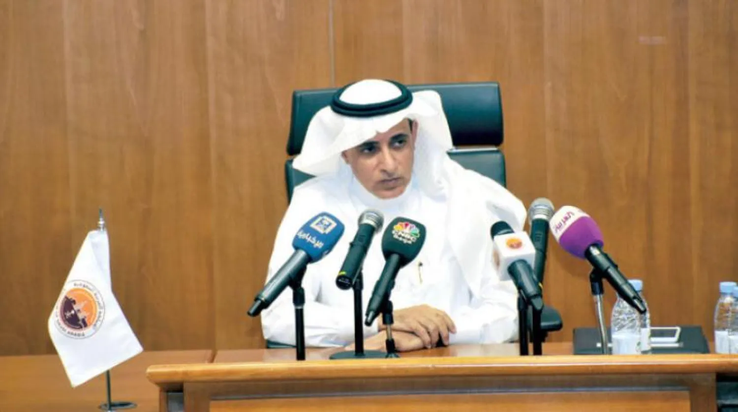 Mosleh al-Otaibi, chief executive of Royal Commission for Jubail,during news conference on Sunday in Riyadh. Asharq Al-Awsat Arabic6