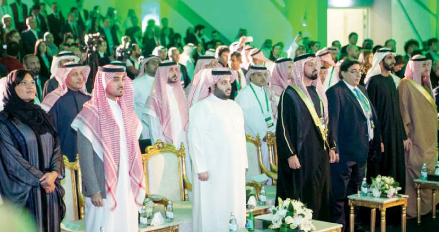 تركي آل الشيخ خلال افتتاحه البطولة العالمية لكأس الملك سلمان للشطرنج (المركز الإعلامي لهيئة الرياضة)