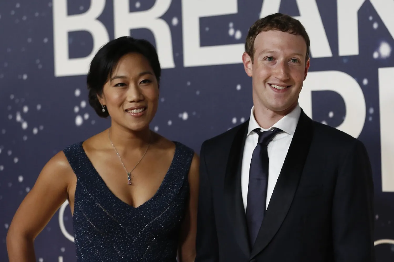 Mark Zuckerberg,founder and CEO of Facebook, and wife Priscilla Chan. (Reuters)