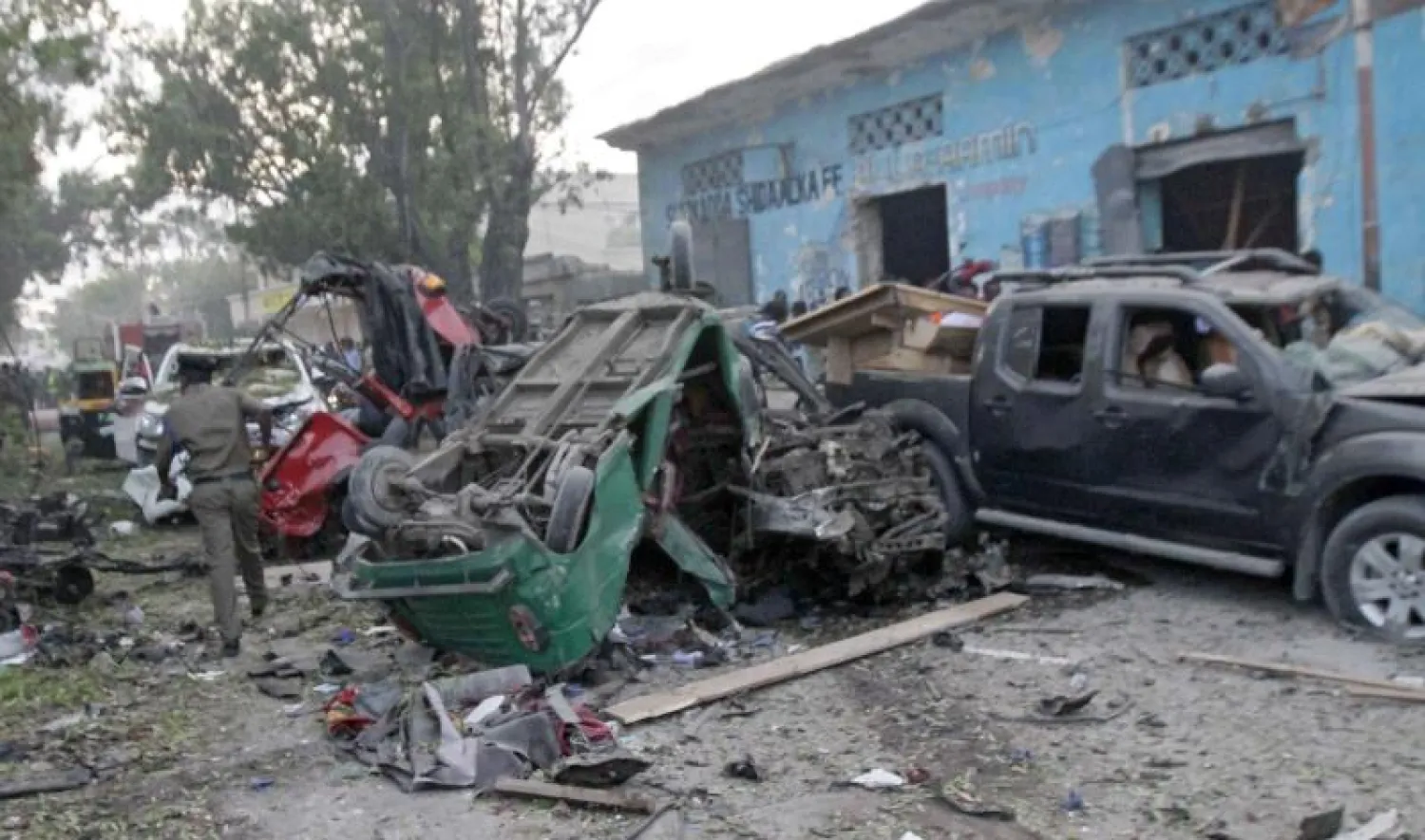 هجوم سابق لحركة الشباب المتشددة في العاصمة مقديشو (إ.ب.أ)