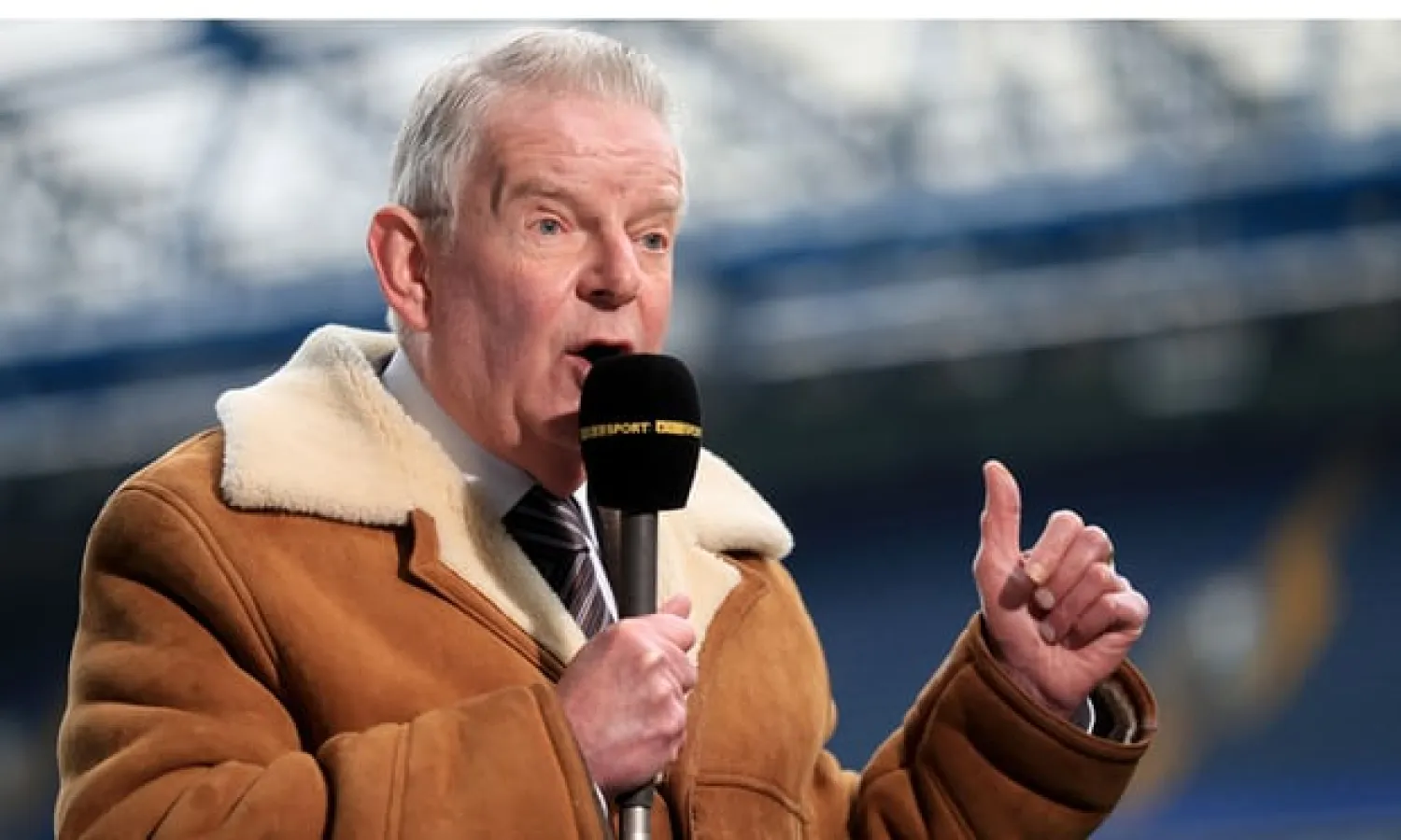  Long-serving football commentator John Motson will end his 50-year association with the BBC when he leaves the broadcaster at the end of the season. Photograph: Adam Davy/PA
