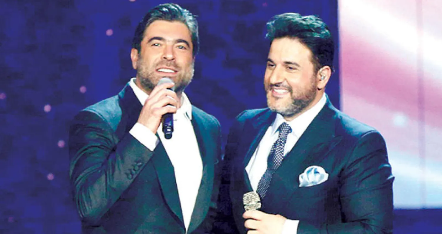 الفنانان وائل كفوري وملحم زين