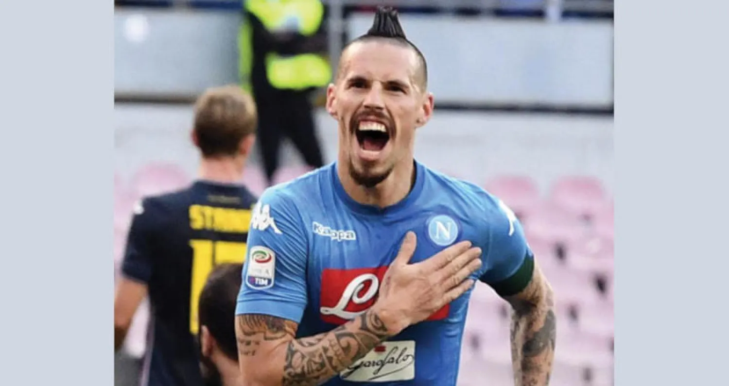 هامسيك أصبح الهداف التاريخي لنادي نابولي (أ.ب)