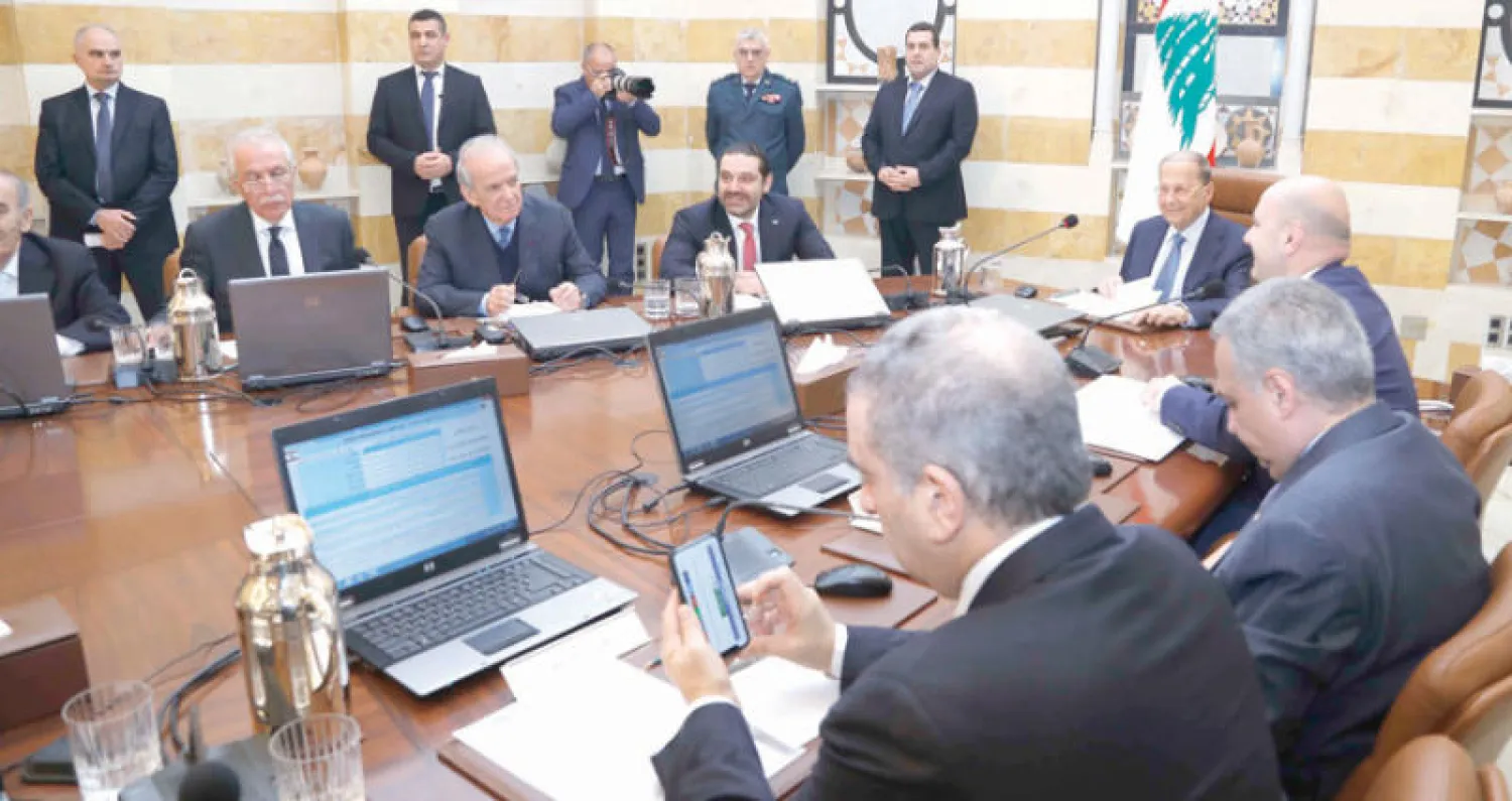 اجتماع الحكومة اللبنانية أمس برئاسة عون وبحضور الحريري (دالاتي ونهرا)