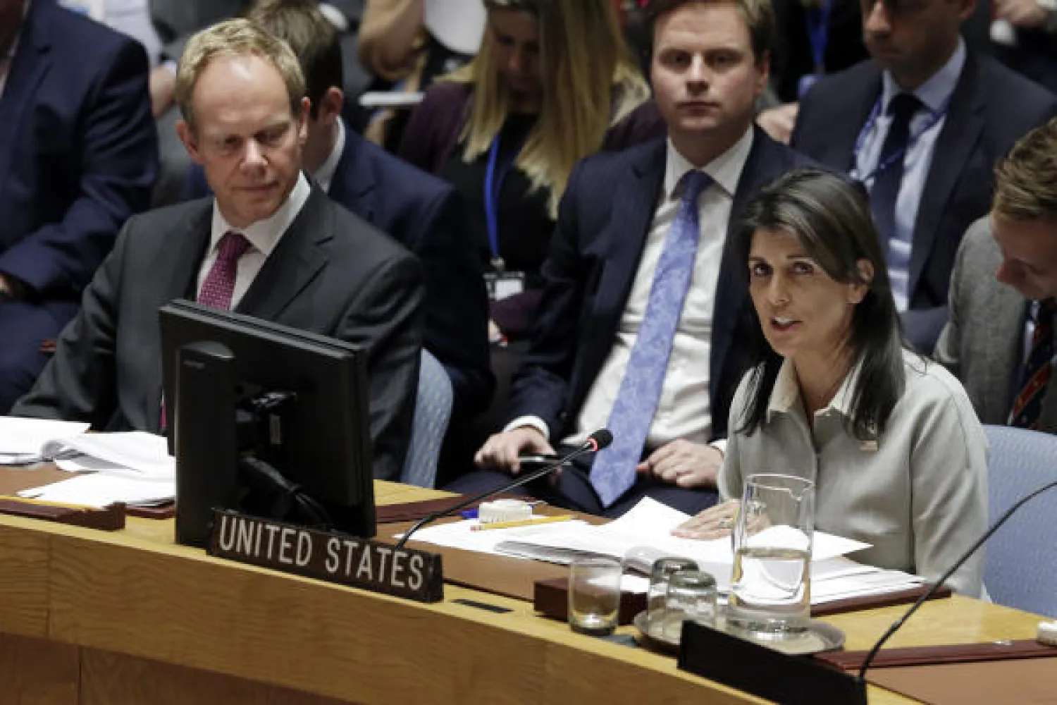 أرشيفية للسفيرة الأميركية لدى الأمم المتحدة نيكي هيلي. (ا.ب)