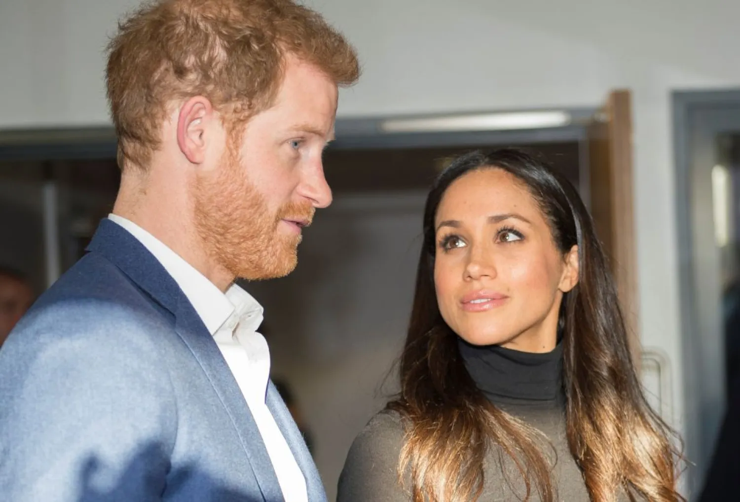  Britain's Prince Harry and his fiancee Meghan Markle visiting the Nottingham Academy school in Nottingham, Britain, on Dec 1, 2017. Photo: Reuters