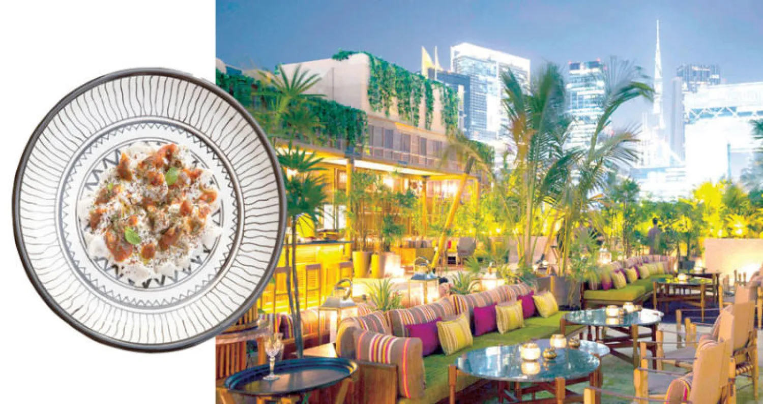 مطعم نينوى الجديد بموقعه المميز في دبي  -  لبن مع صلصة الطماطم بنكهة النعناع