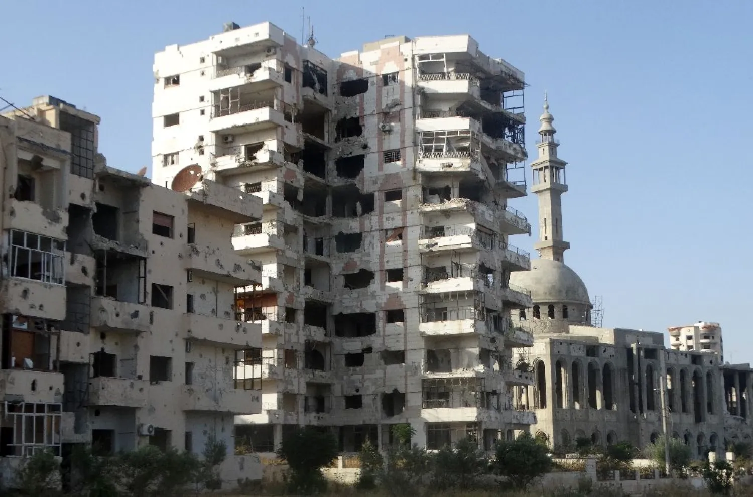 Destruction in Syria's Homs governorate. (AFP)