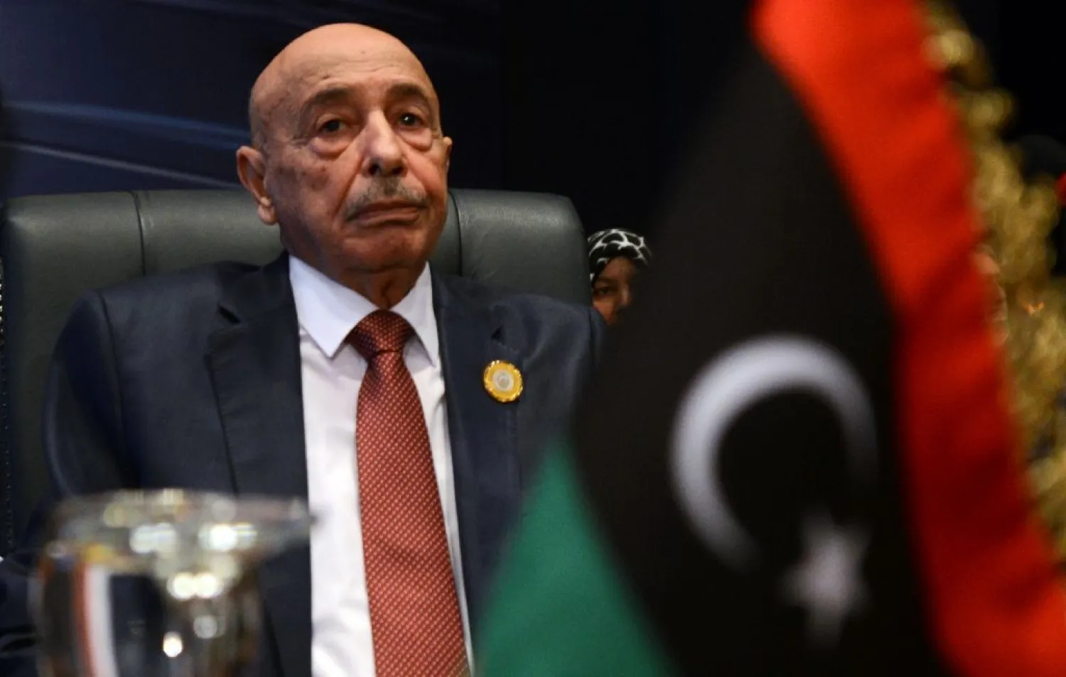 Libyan parliament Speaker Aguila Saleh. (AFP)