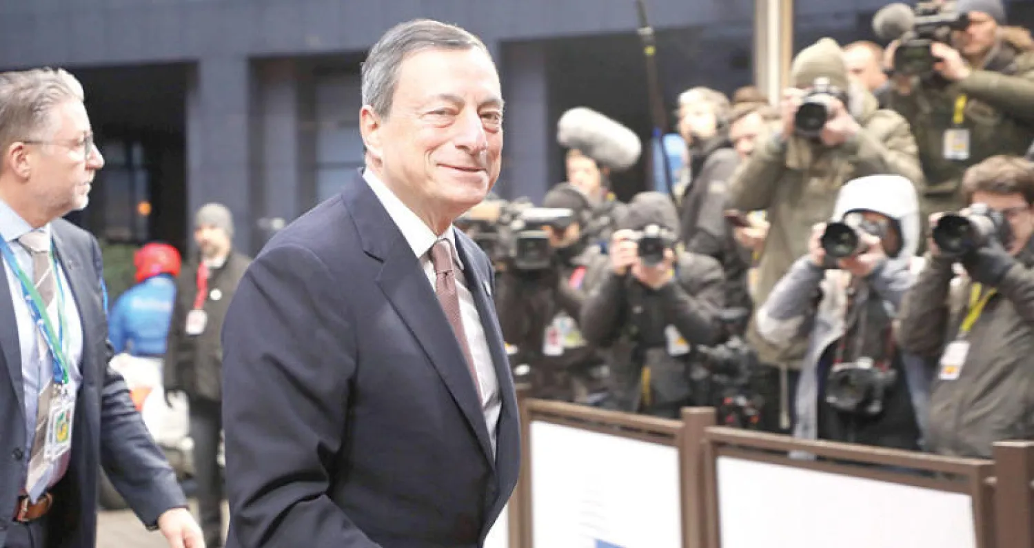 رئيس البنك المركزي الأوروبي  ماريو دراغي (أ.ف.ب)