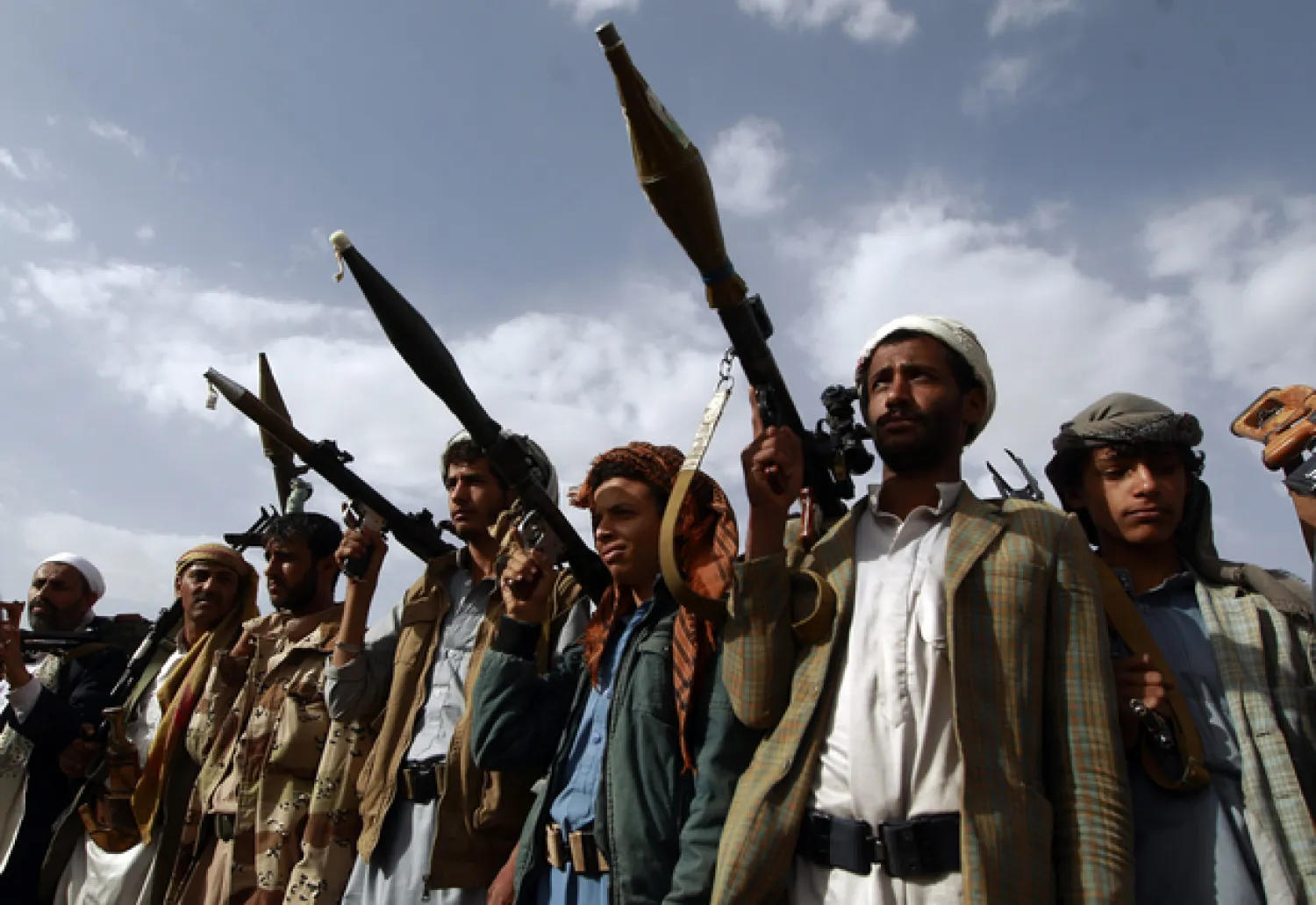 Houthi militants in Yemen. (AFP)