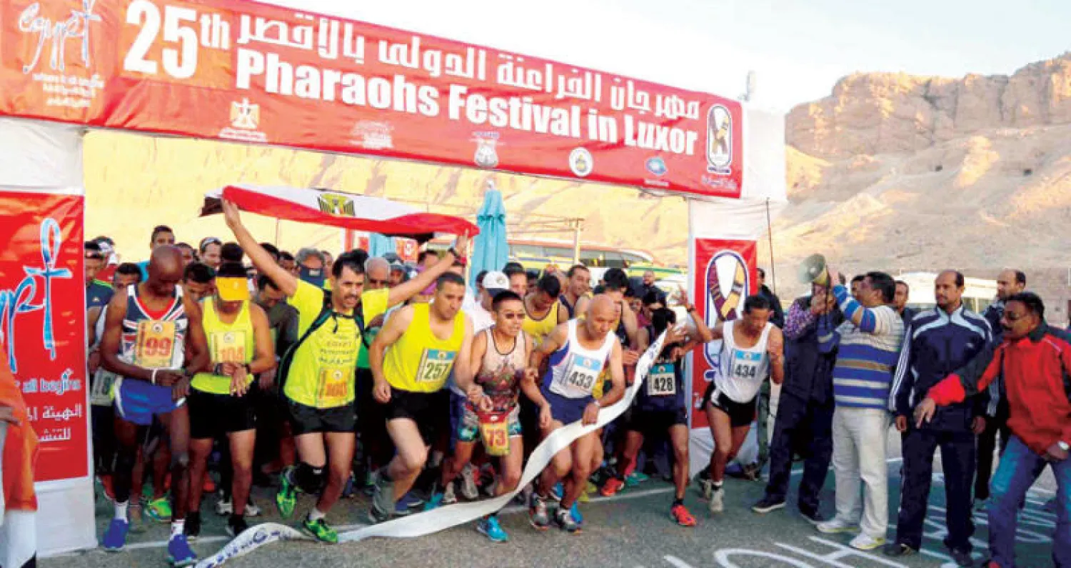 500 متسابق من 27 دولة يتبارون في ماراثون الأقصر الدولي