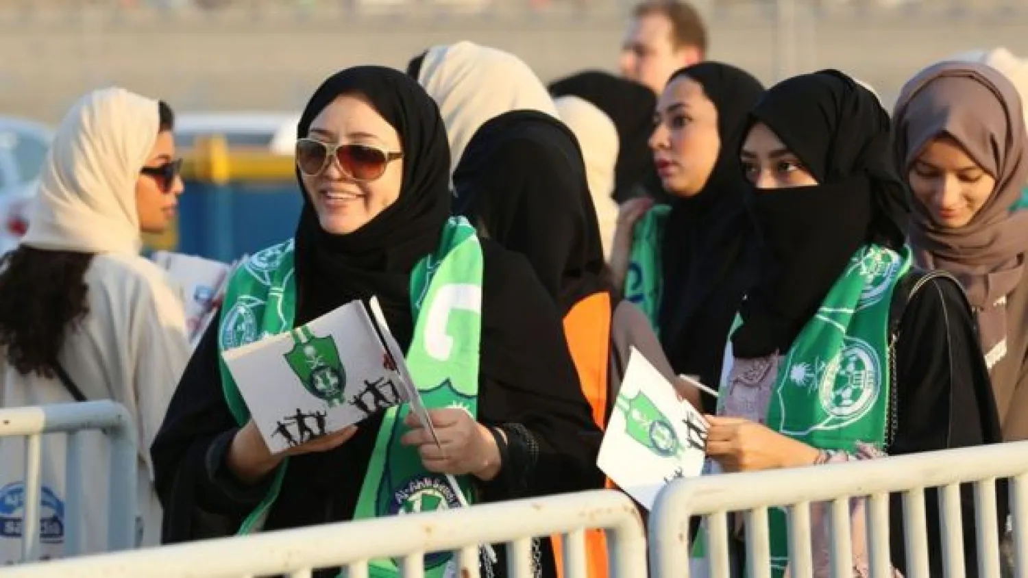 Supporters arrive at the King Abdullah Sports City in Jeddah for Friday's game, AFP 
